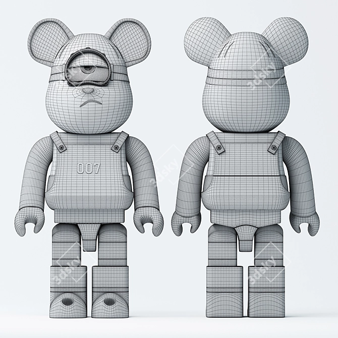 Bearbrick Minions: 3D Model for 3dsMax 3D model image 2