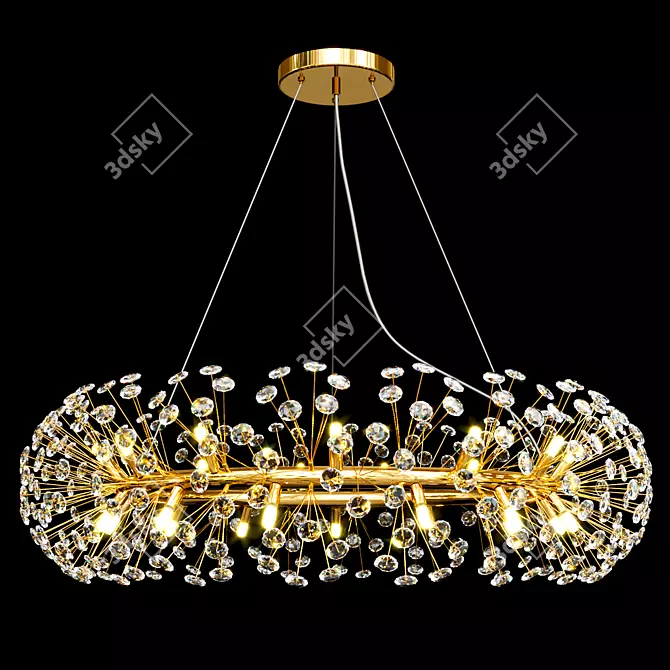 Elegant Monte Carlo Crystal Pendant 3D model image 1