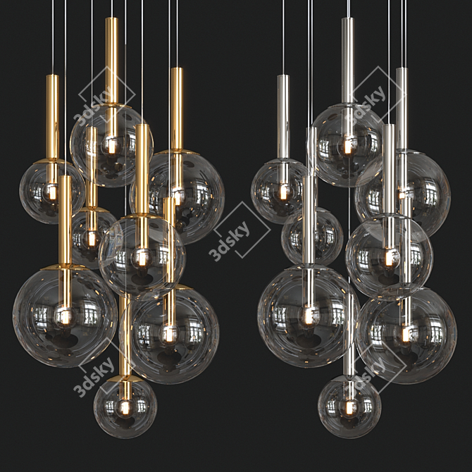 Bubbles Pendant Light - Modern Illumination 3D model image 1