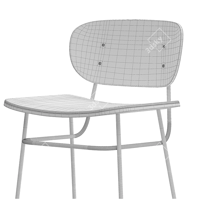 Elevate Your Space with FOSCA: High Ash Stool 3D model image 3