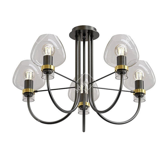 Elegant Lumion Ilona 5 Ceiling Chandelier 3D model image 1