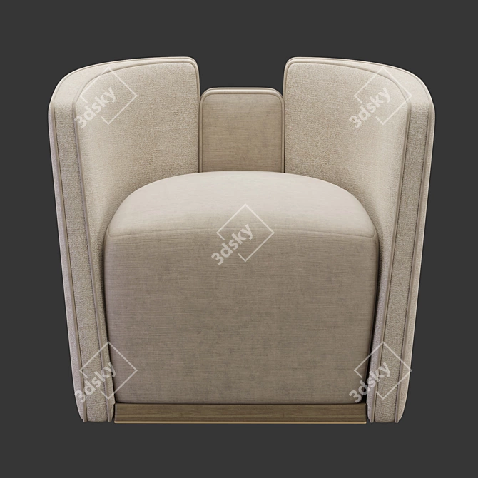 Frato Gstaad Armchair: Contemporary Elegance in 930x800x800mm 3D model image 5