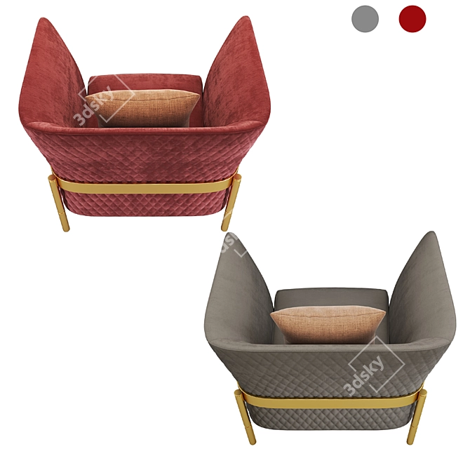 Modern Cosmo Armchair: Stylish, Comfy, and Versatile 3D model image 6