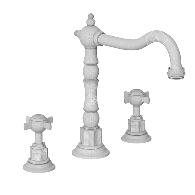 Elegant Londra CRILD207 Basin Mixer 3D model image 2