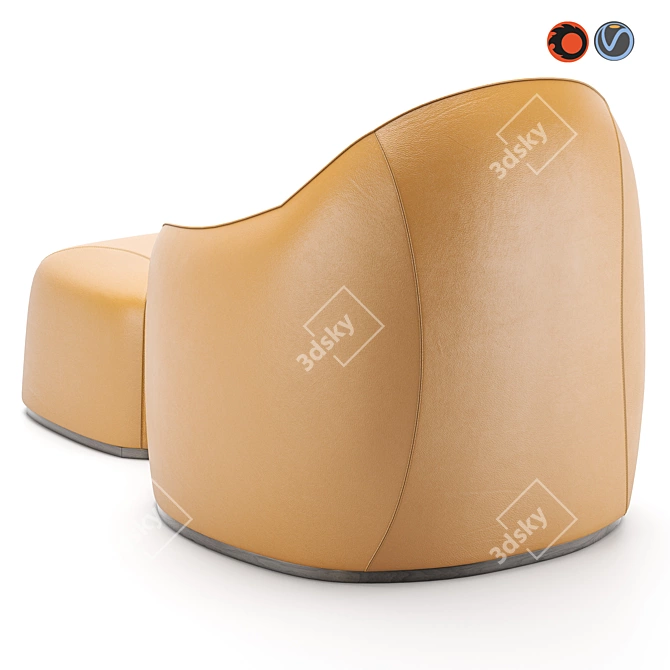 Sweet Lounge Chair: Modern Comfort and Style 3D model image 3