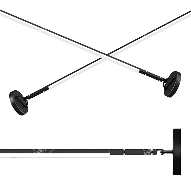 Sleek Rita Line LED Lighting 3D model image 2