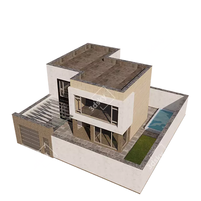 Cozy Cottage Home with Spacious Design 3D model image 2
