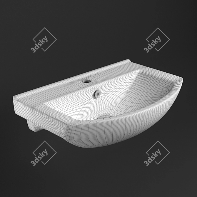 Sanita Luxe Best 65: Stylish Washbasin with Corona Render - Easy Download 3D model image 3