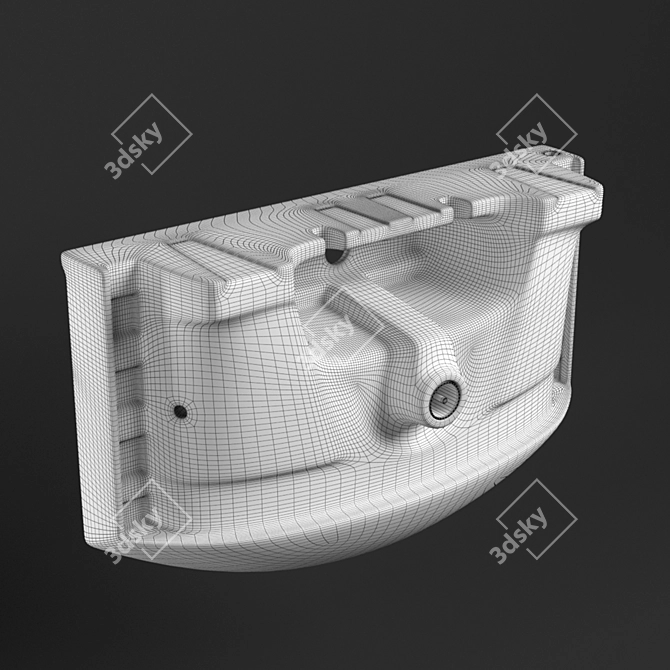 Sanita Luxe Best 65: Stylish Washbasin with Corona Render - Easy Download 3D model image 4