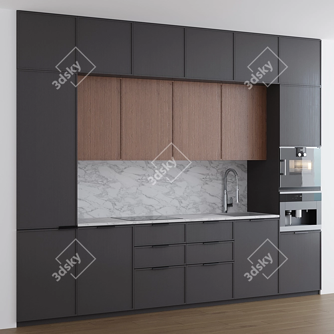 Sleek Miele Kitchen Set 3D model image 2