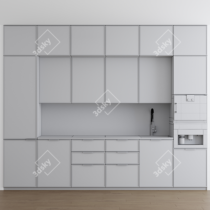 Sleek Miele Kitchen Set 3D model image 4