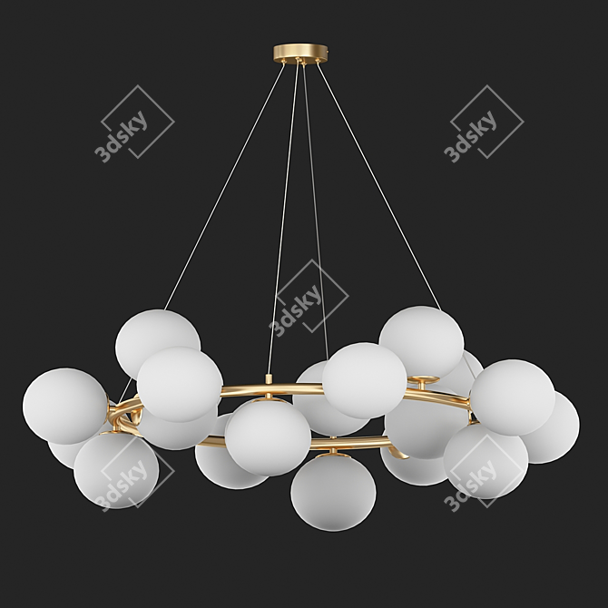 Elegant Milk Chandelier 3D model image 1