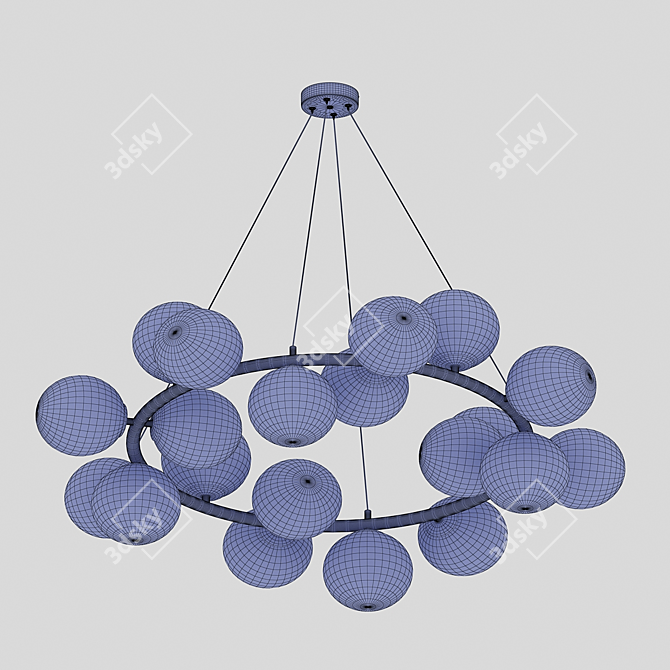 Elegant Milk Chandelier 3D model image 4