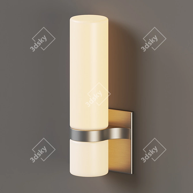 Modern Cylindrical Wall Sconce 3D model image 3