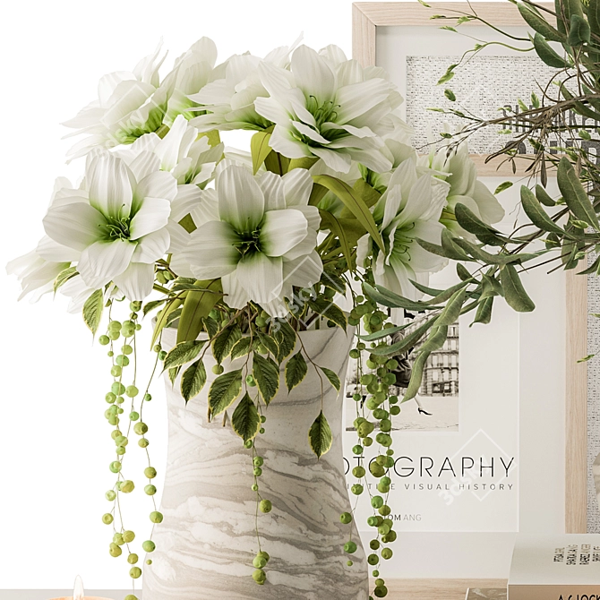 Nature's Delight Green Branch Set 3D model image 2
