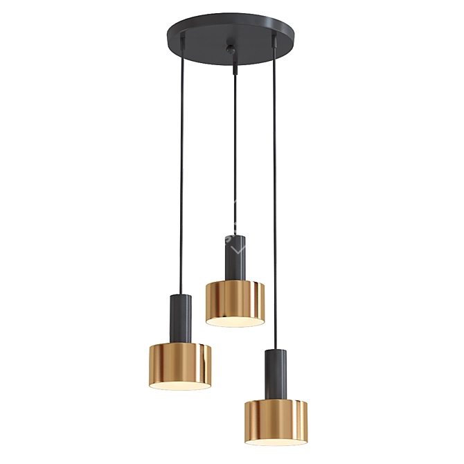 Elegant Metal Loft Light 3D model image 1