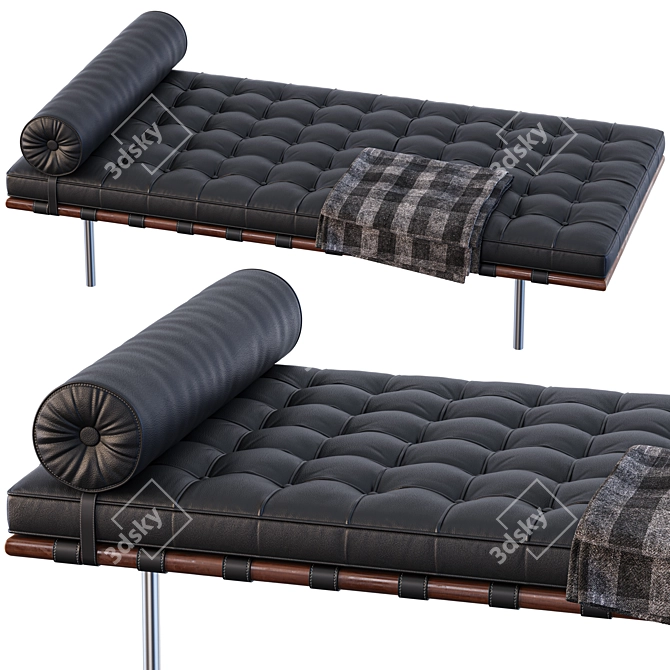 Modern Barcelona DayBed: Stylish and Versatile 3D model image 4