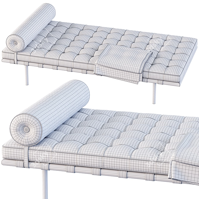 Modern Barcelona DayBed: Stylish and Versatile 3D model image 6