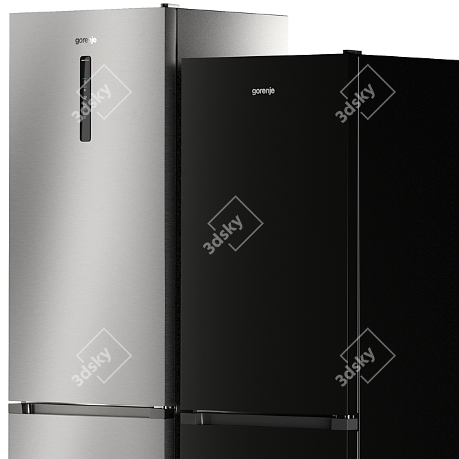 Gorenje Refrigerator Set: NRS9181MX, NRK6202AXL4, NRK6192CBK4 3D model image 5