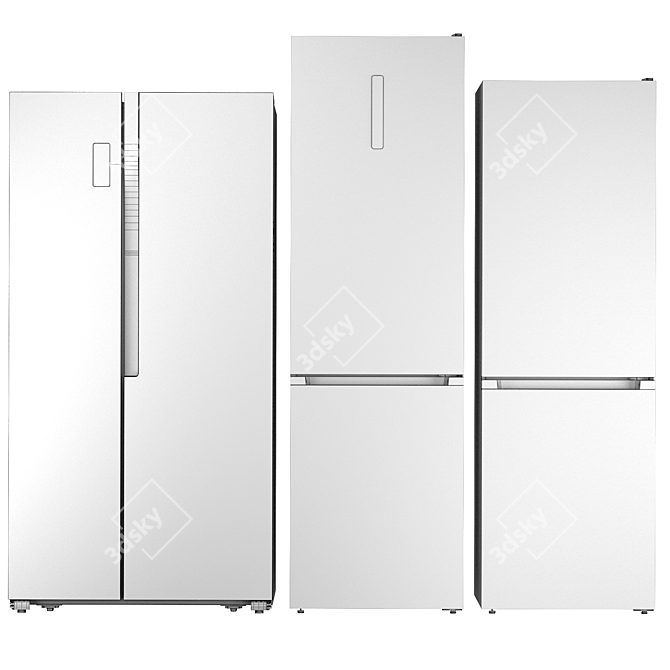 Gorenje Refrigerator Set: NRS9181MX, NRK6202AXL4, NRK6192CBK4 3D model image 6