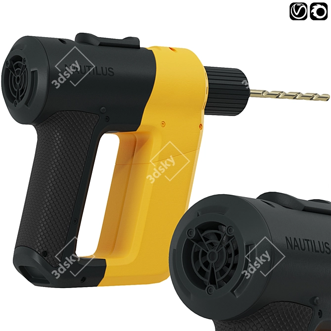 Nautilus Power Drill: Versatile & Efficient 3D model image 1