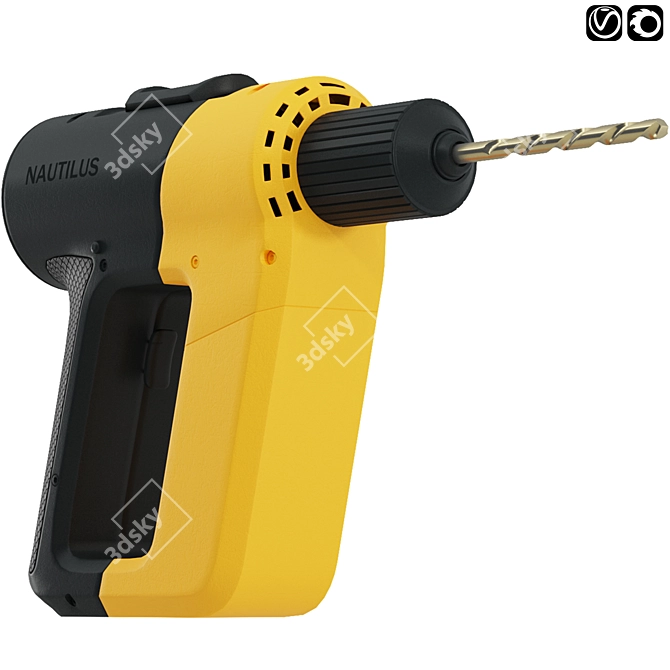 Nautilus Power Drill: Versatile & Efficient 3D model image 2