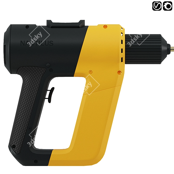 Nautilus Power Drill: Versatile & Efficient 3D model image 4