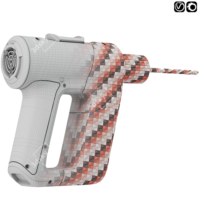 Nautilus Power Drill: Versatile & Efficient 3D model image 7