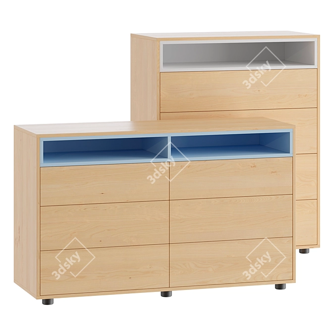 Customizable TREKU Ober Dresser 3D model image 5