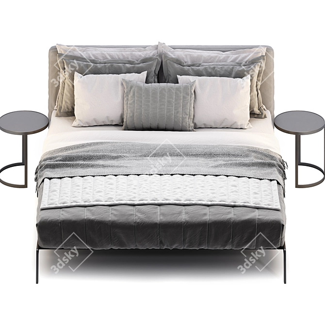 Flexform Lifesteel: Modern Millimeter-perfect Sofa 3D model image 3
