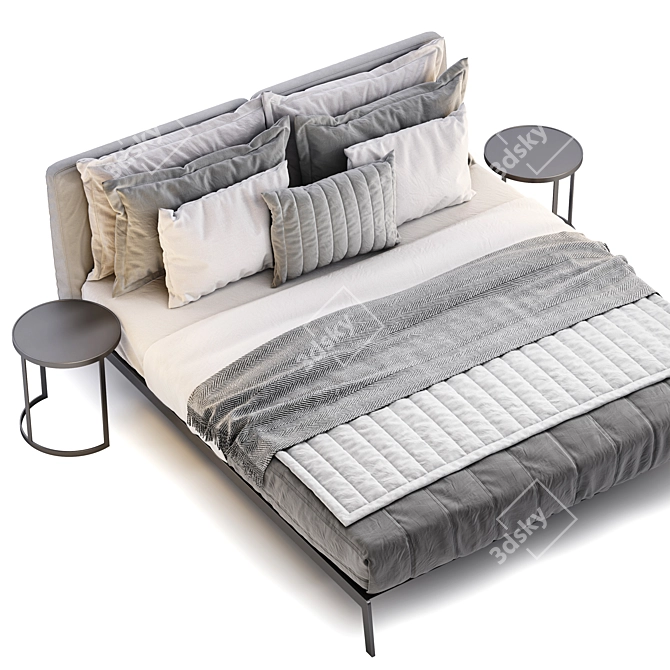 Flexform Lifesteel: Modern Millimeter-perfect Sofa 3D model image 4