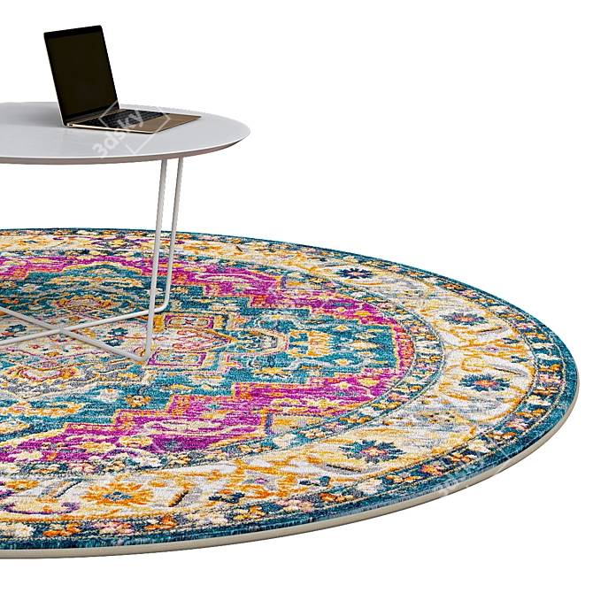 Circular Elegance: №280 Circle Rugs 3D model image 2