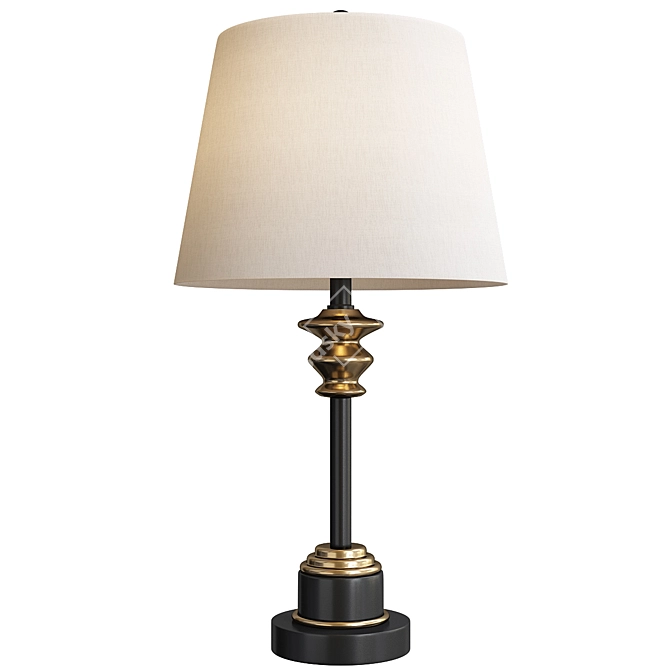 Modern Oil Rubbed Bronze Accent Lamp 3D model image 1