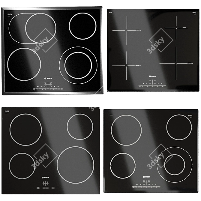 Bosch Induction Hobs Set 3D model image 1