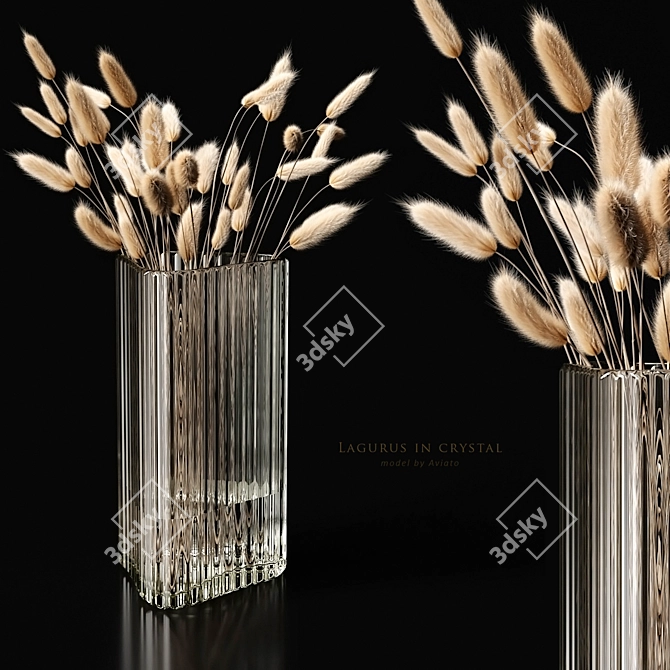 Crystal Lagurus Bouquet 3D model image 7