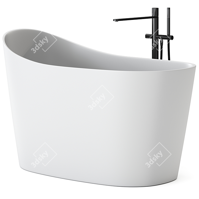 Elegant Flumood Bathtub: Antonio Lupi Design 3D model image 3