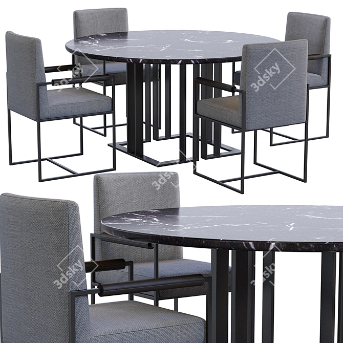 Sleek Charlie Table by Meridian 3D model image 1