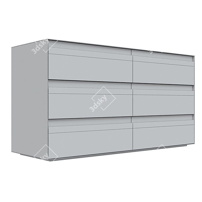 Modern Chest of Drawers, NS2 02 3D model image 3