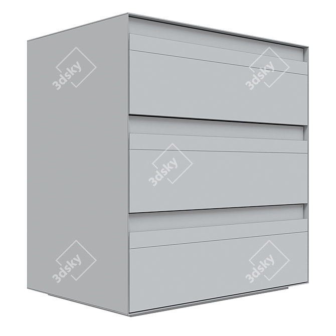 Minimalistic Chest of Drawers 3D model image 3