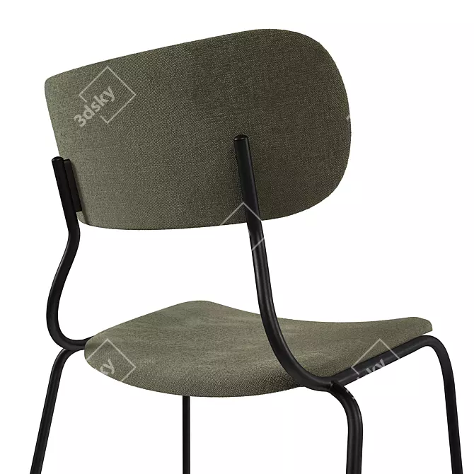 Versatile Kiyumi Fabric Chair: Comfort & Style 3D model image 2