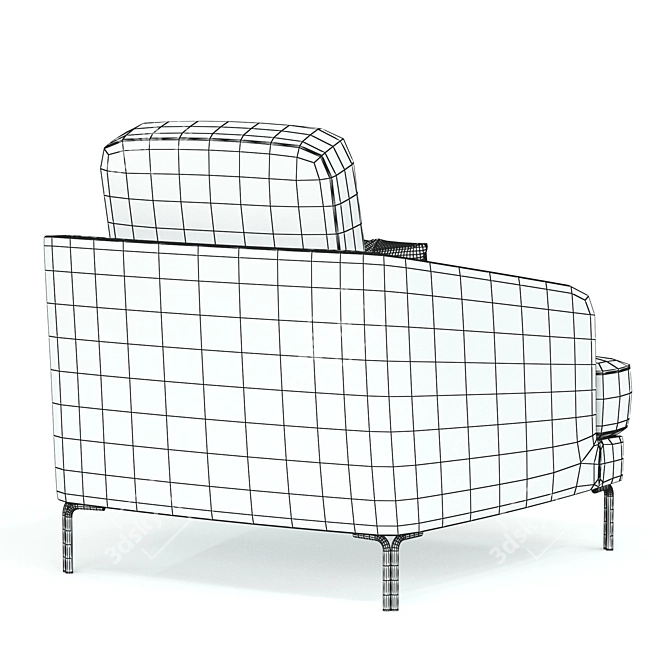 Modern Global Sofa: Lebom Rondo Armchair 3D model image 5