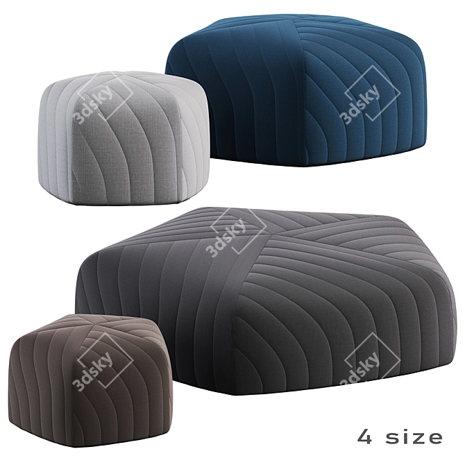 Pouffe Rena: Stylish Design for Any Space 3D model image 2