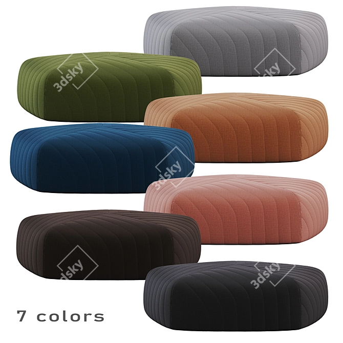 Pouffe Rena: Stylish Design for Any Space 3D model image 3