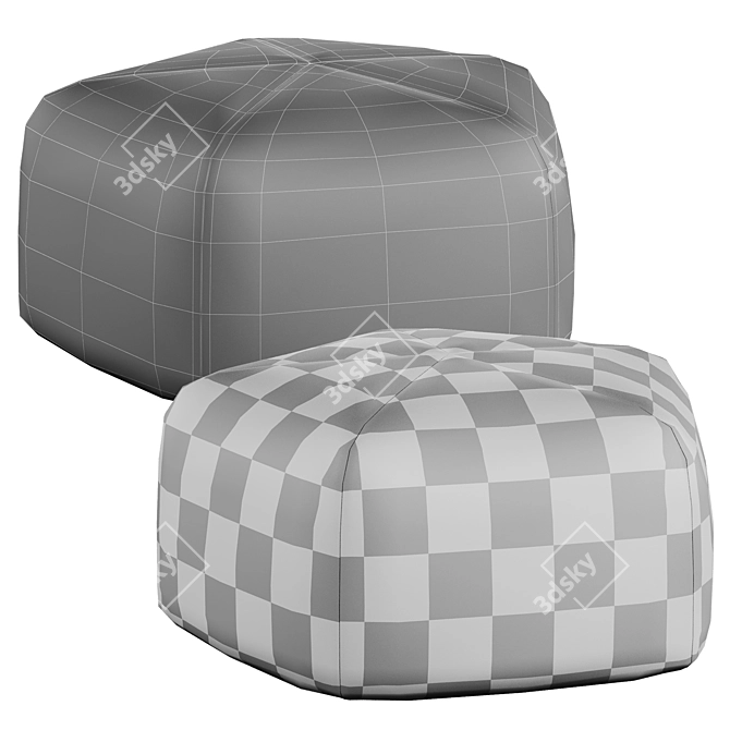 Pouffe Rena: Stylish Design for Any Space 3D model image 6