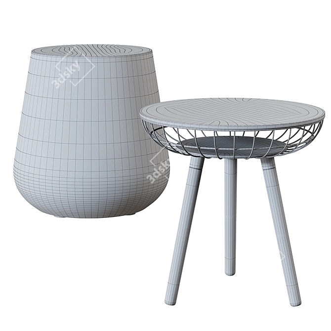 Modern La Forma Goldman Coffee Table 3D model image 2