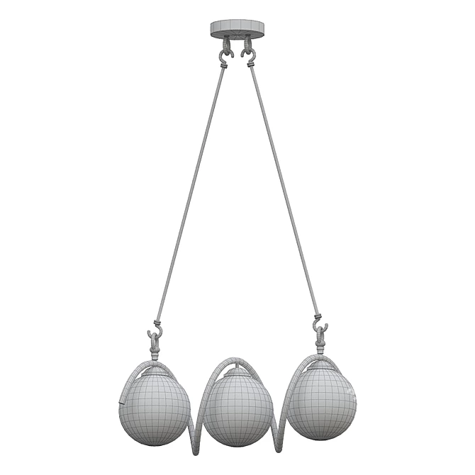 Brass Delight Chandelier - KG1212P 3D model image 2