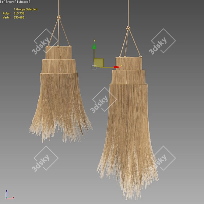 Handcrafted Alang Pendant Collection 3D model image 6