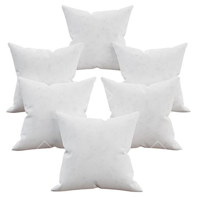 Stylish XCHELDA Decorative Pillows 3D model image 2
