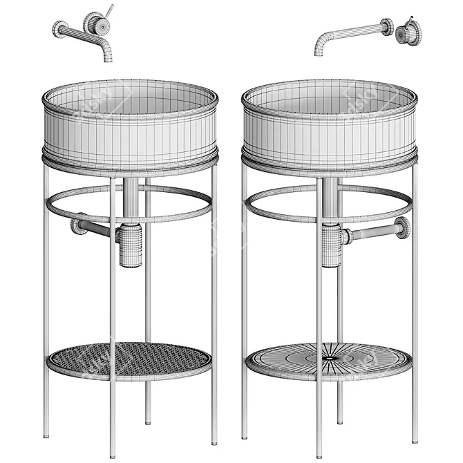 Vogue Atelier Washbasin: Elegant and Functional 3D model image 7