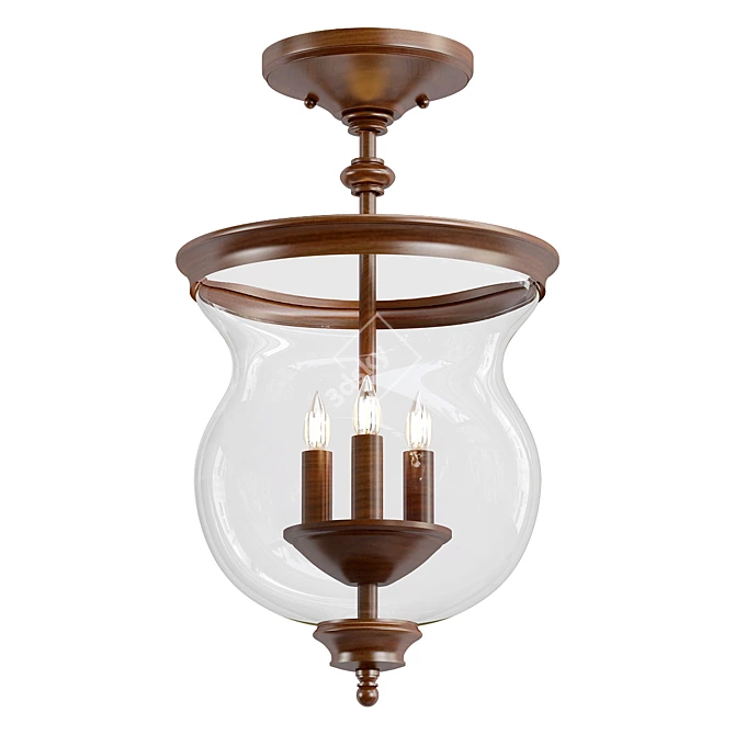 Feiss Fe Pickeringl3 Pendant Light 3D model image 1